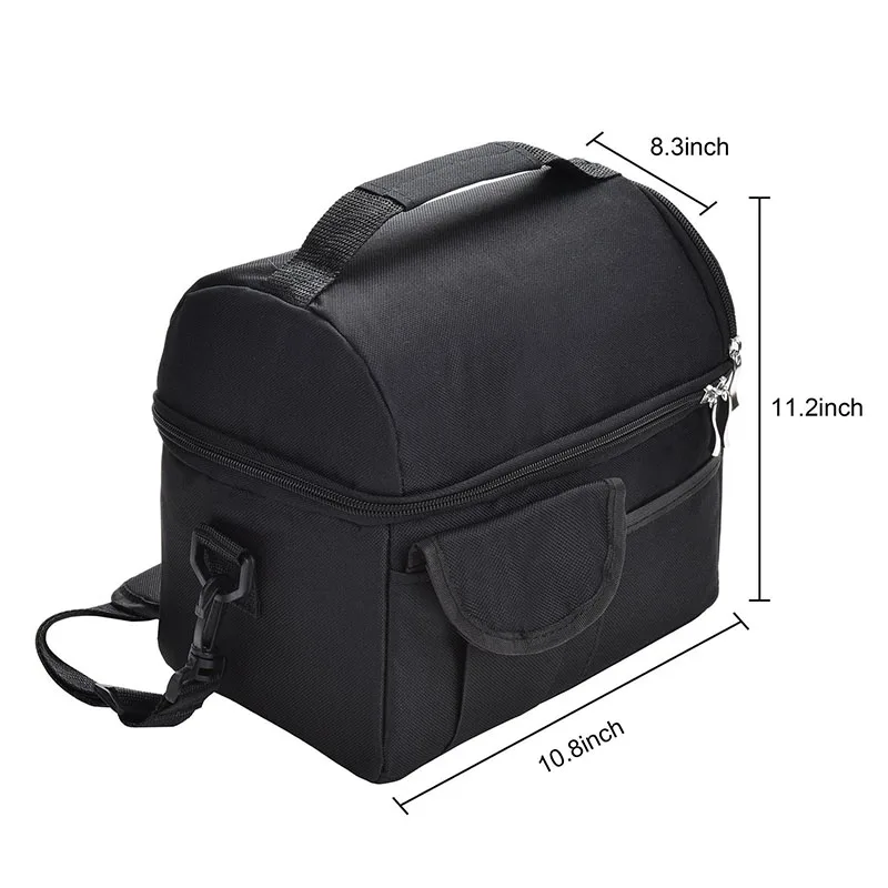 

Unisex Solid Color Lunch Insulation Bag 8L Food Storage Refrigerator Bag Bento Bag Women Picnic Cooling Box