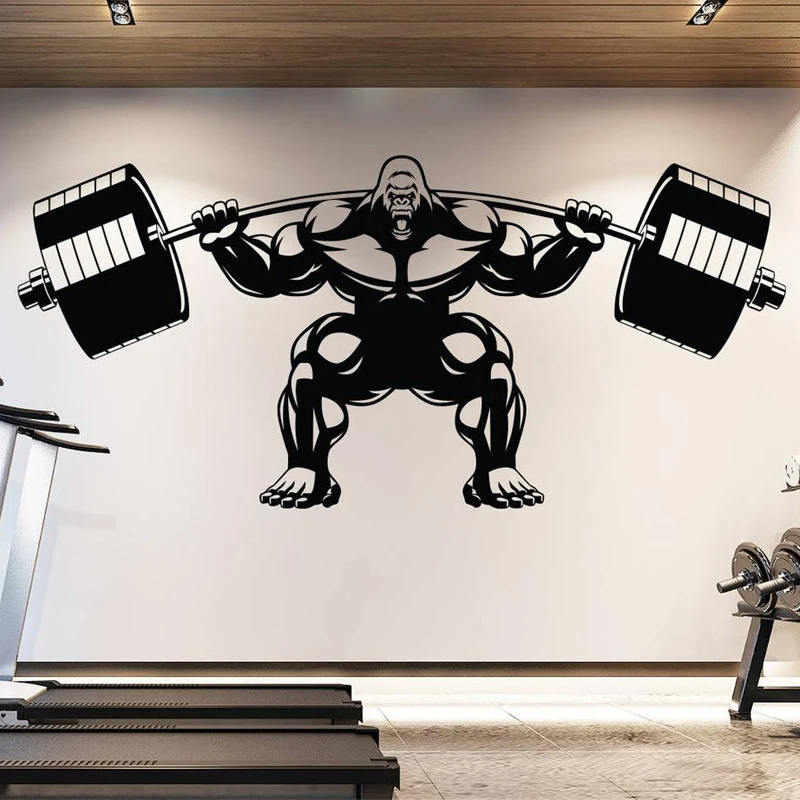 Виниловый стикер Gorilla Gym для занятий спортом A723|Наклейки на стену| |