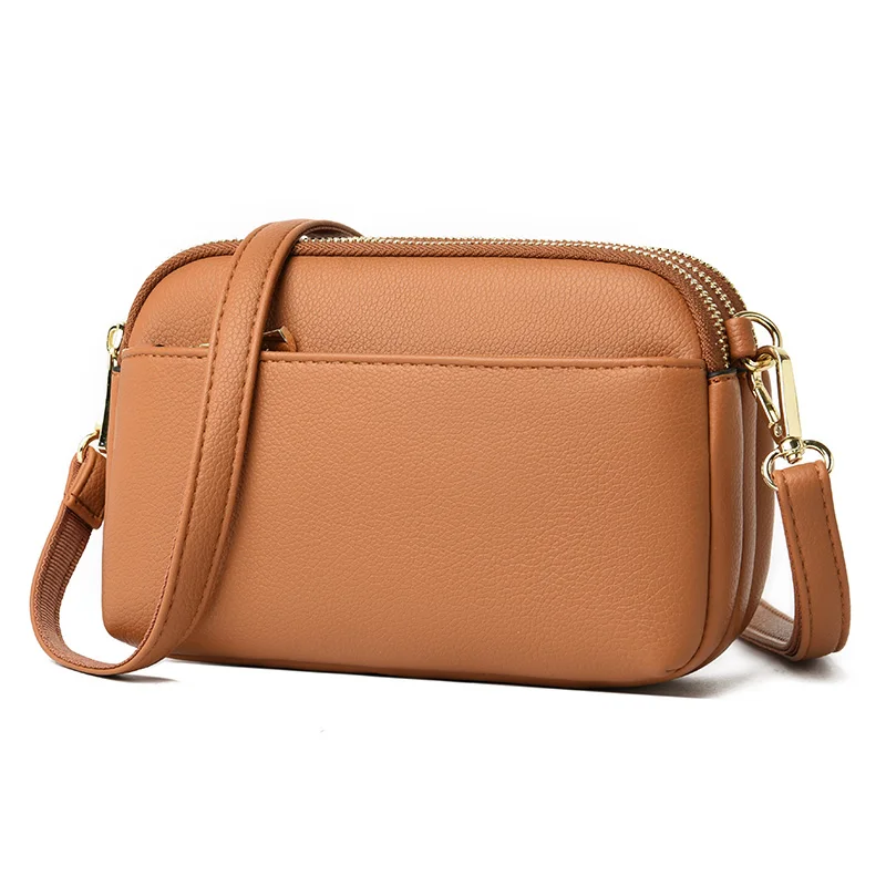 

High Quality Women Shoulder Bags Leather Three Layers Luxury Handbags Designer Crossbody Bag for Women Bag Female Messenger Bag