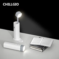 chillgio portable stand reading lamps dimmable phone charge power bank study night desk lights rechargeable led usb flashlight