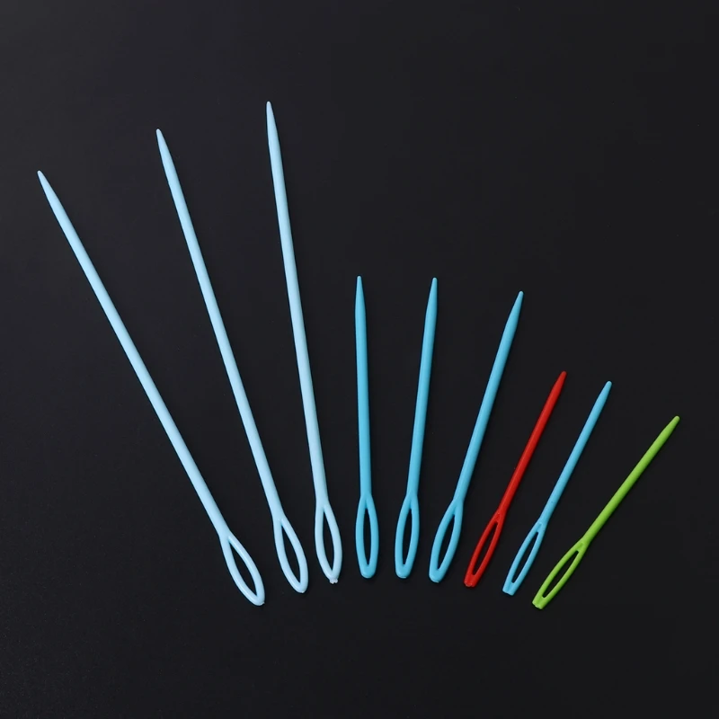 

9Pcs Plastic Crochet Hooks Knitting Needles Sewing Tools Needlework Craft 652A