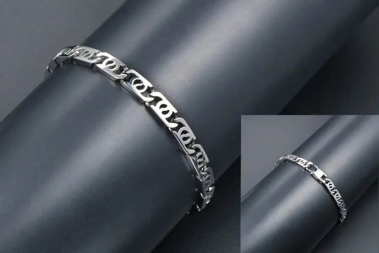 Унисекс Браслет из нержавеющей стали ширина тяжелого браслета 5 4 мм Длина 8