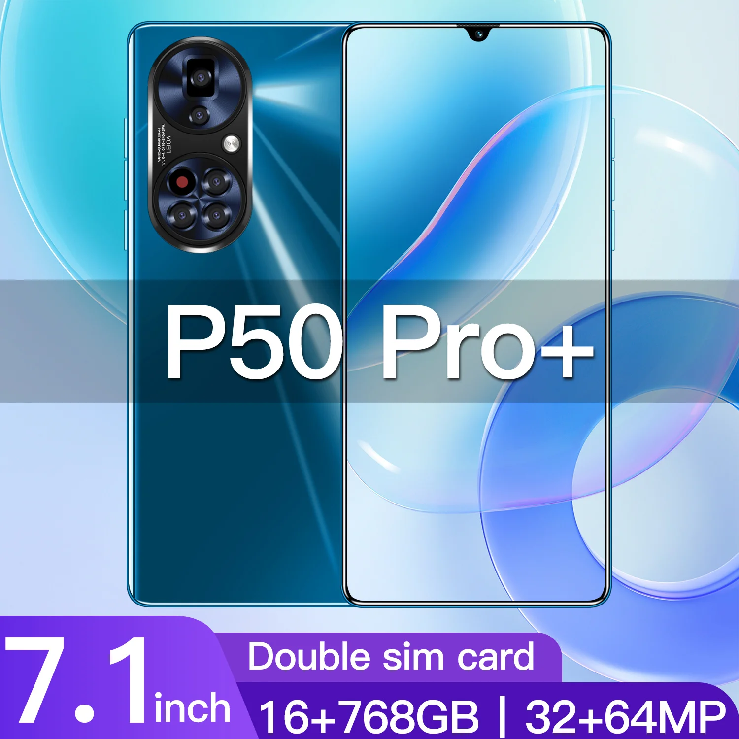 

P50 Pro+ Smartphones 16G 768GB Global Version 7.1" Dual SIM 6800mAh Android 10 MTK6598 Mobile Phones P50 Pro+ Mobile phones