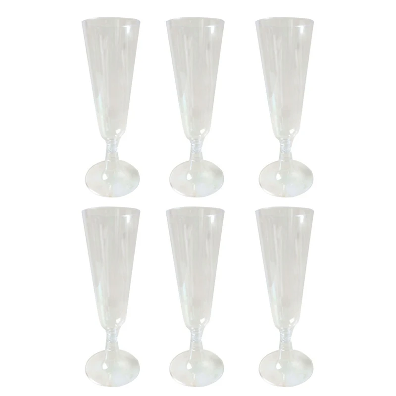 60 шт. 150 мл одноразовые жесткие пластиковые бокалы для шампанского красного вина