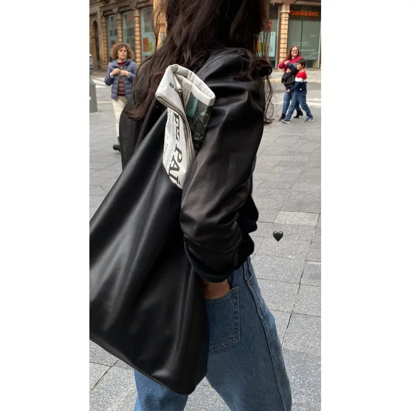 

Homemade new big bag women's 2020 fashion ins Korea online celebrity shoulder bag large capacity tote bag armpit