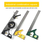 300 мм профессиональные столярные инструменты комбинированная квадратная угловая линейка из нержавеющей стали линейка транспортира для деревообработки тир