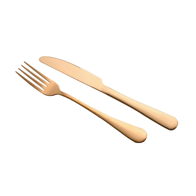 Rosegold Knife Folk Набор ножей столовые приборы из нержавеющей стали ложка народные наборы ножей столовая посуда в японском стиле костюм набор посуды столовое серебро подарок - Цвет: Rosegold Knife Folk