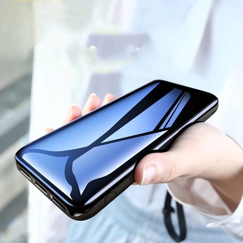 Внешний аккумулятор 20000 мАч Type C 3 USB портативное зарядное устройство внешний