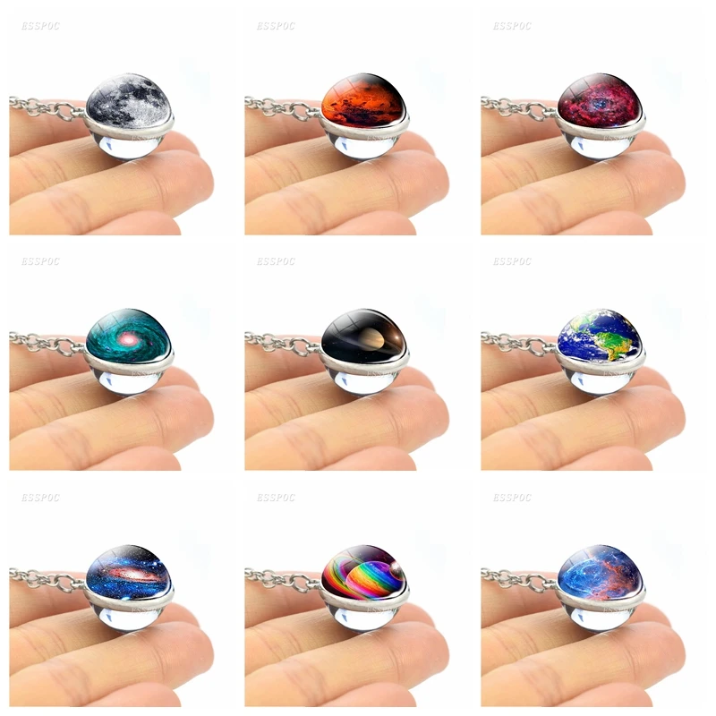 Ожерелье в форме Луны солнечная система галактика туманность земли