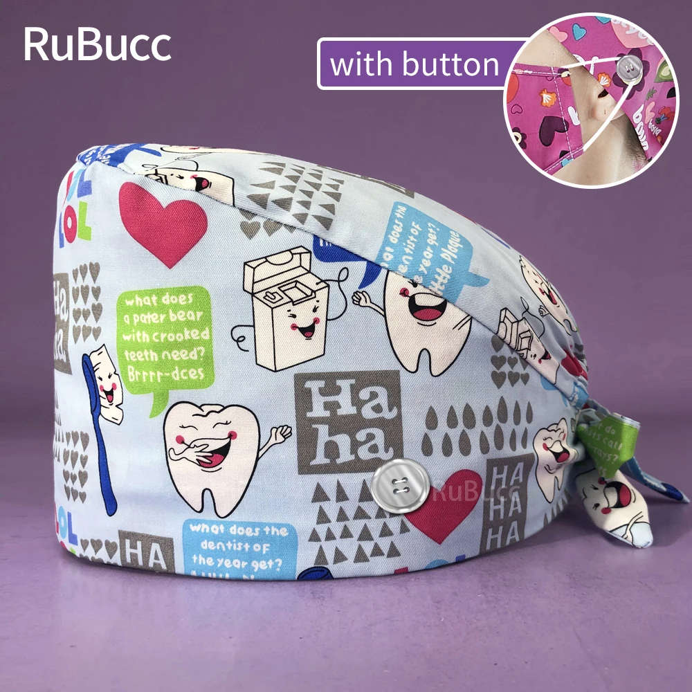 

Doctor Lab Cap Nurse Dentist Pet Clinic Scrubs Medical Hat Medical Surgical Hat Unisex 100% Cotton Multicolor Tie Back Clinical