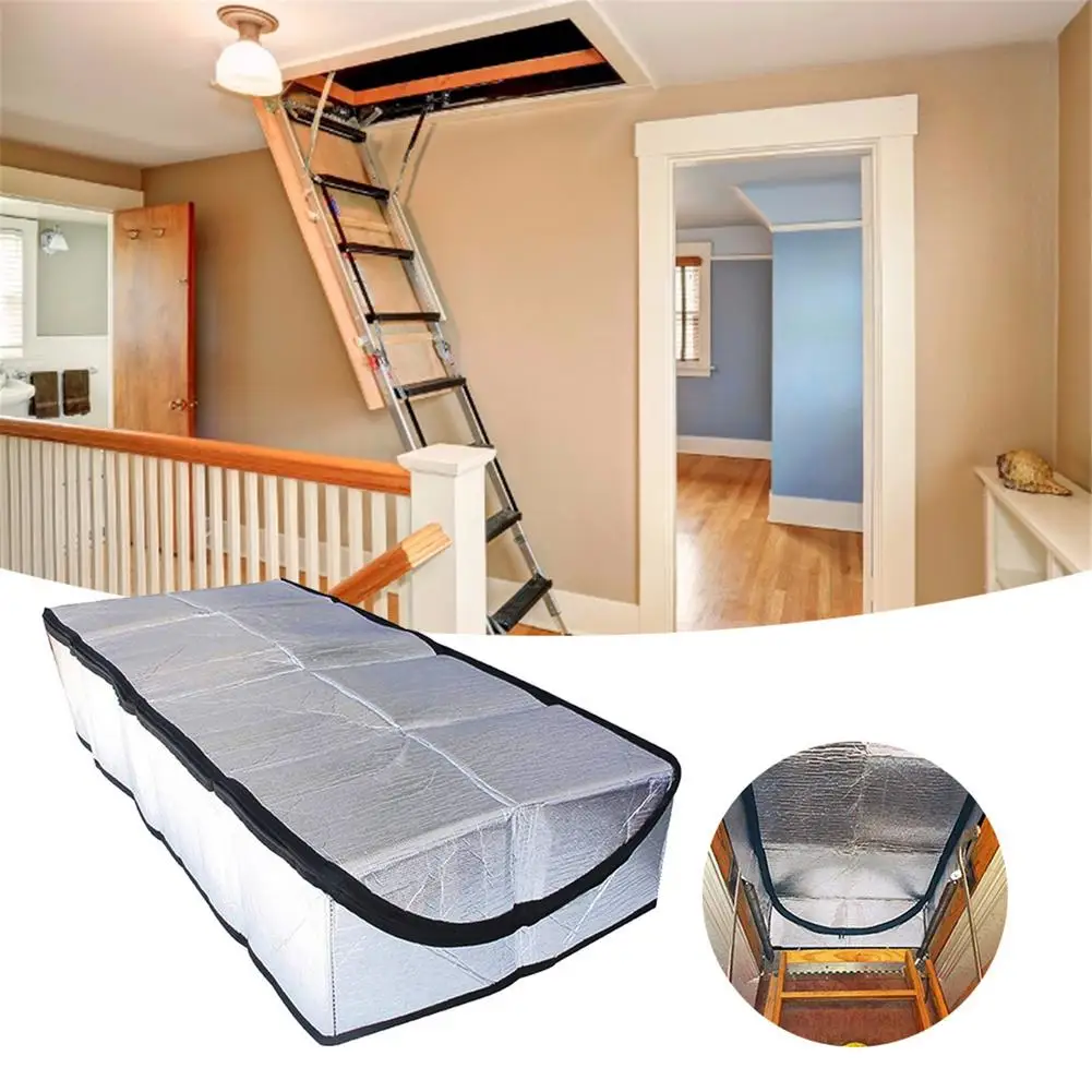 

Attic Stairs Insulation Cover For Pull Down Stair Extra Thick Fire Proof Attic Cover Stairway Insulator Low-dip Entrance