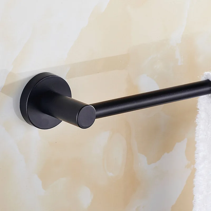 Улучшенный держатель для полотенец ванной комнаты матовый черный настенный