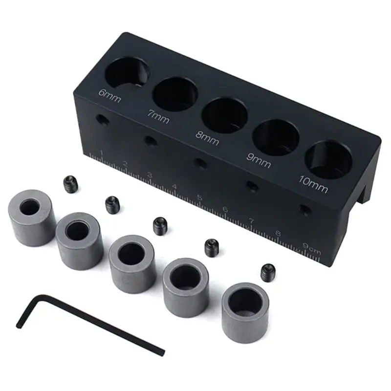 

90 Degree Straight Angle Drill Guide Pocket Hole Jig Aluminum Alloy Hole Locator