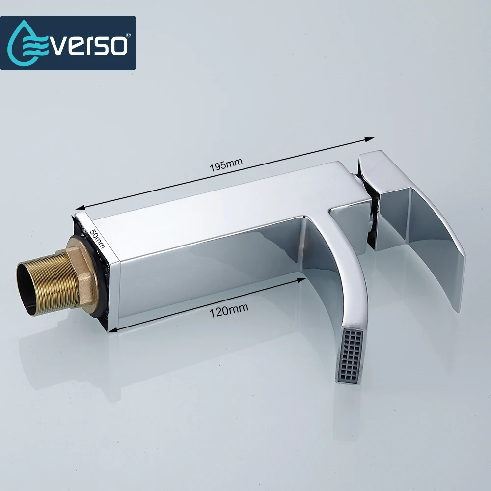 Смеситель водопад с креплением на раковину кран для ванной комнаты холодной и