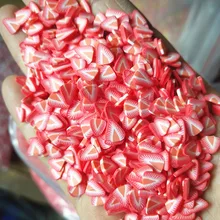 20g/lot 5mm Sliced Strawberry Polymer Clay for DIY Crafts Tiny Cute plastic klei Mud Particles