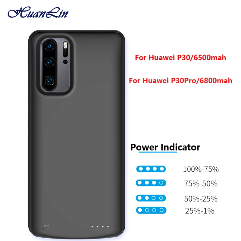 Высококачественный внешний аккумулятор чехол для Huawei P30 6500mahPack запасная батарея