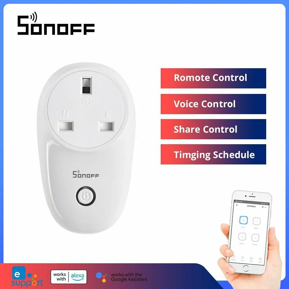 

Sonoff S26 UK Smart Plug WIFI Power Socket Switch Wireless APP Control eWelink
