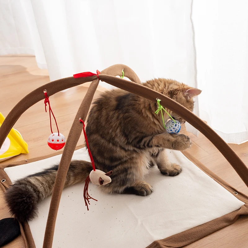 Складной кошка палатка дом собаки котята Одеяло кровать игрушечная кошка кровать коврик для домашних животных дышащие палатки для использования внутри помещений малых и средних спать в питомнике кровати