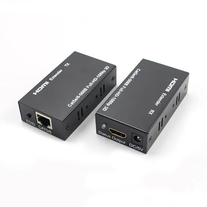 HDMI удлинитель сетевого кабеля повторитель через один Cat5E/6 RJ45 EU разъем|Кабели VGA| |