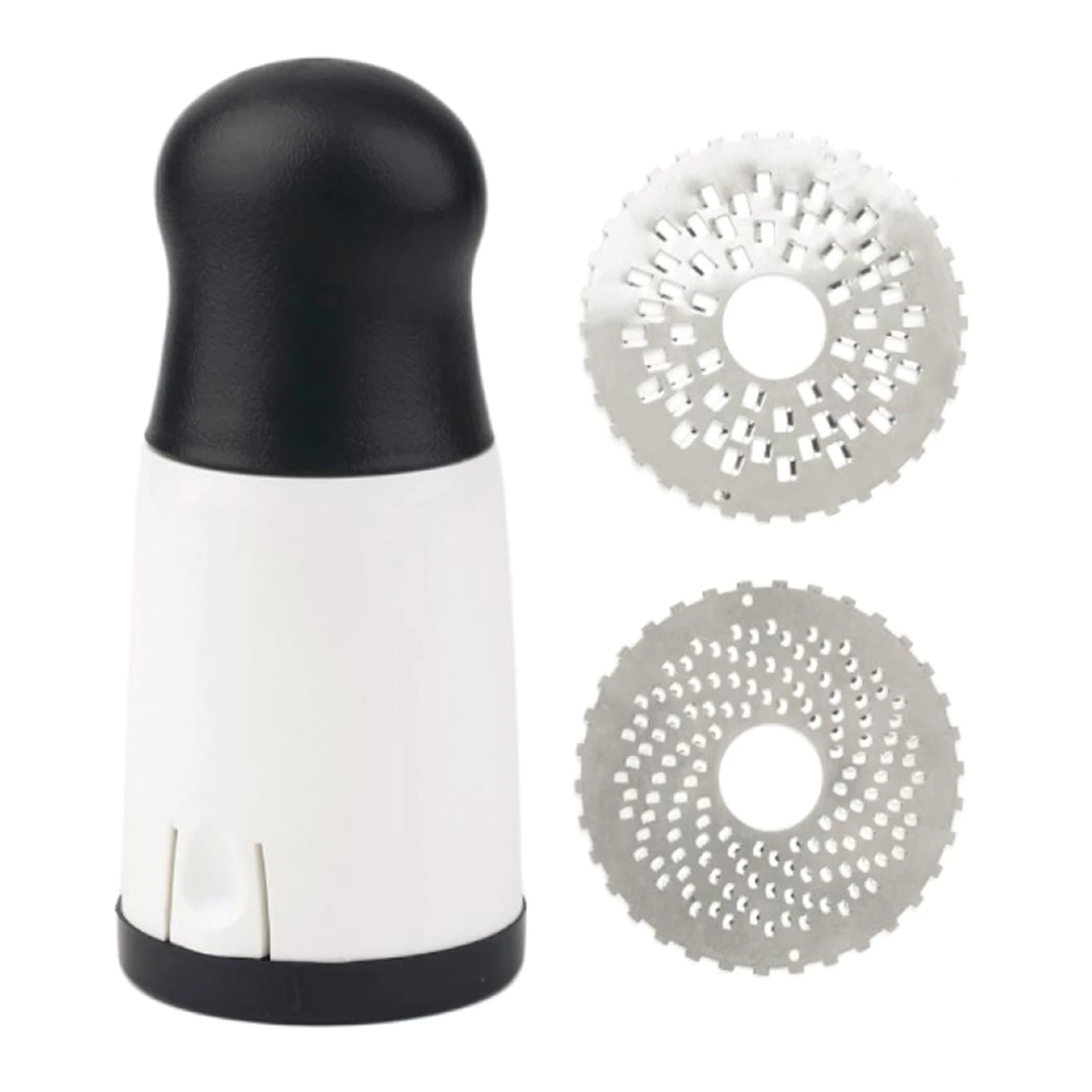Stainless Steel Cheese Grater Handheld Rotary Chocolate Slicer with 2 Blades Kitchen Tools |