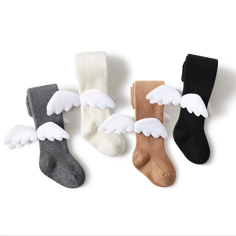 

Cartoon wings design socks for girls cotton knitted pantyhose kids tights toddler girls stocking children legging chaussettes so