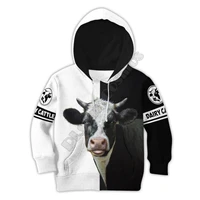 farmer dairy cattle 3d printed hoodies kids pullover sweatshirt tracksuit jacket t shirts boy girl funny animal clothes 01