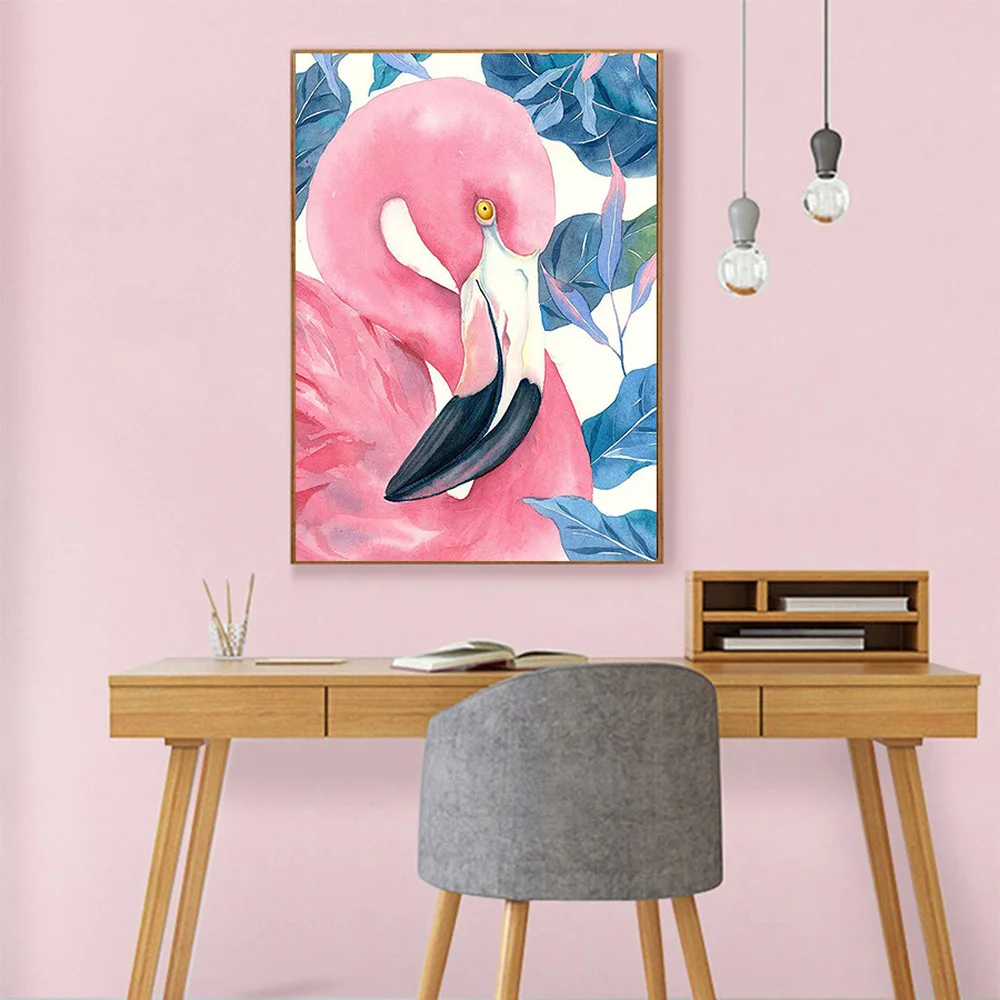 OLY 5D алмазная живопись животные полная Мозаика из круглых бриллиантов Розовый