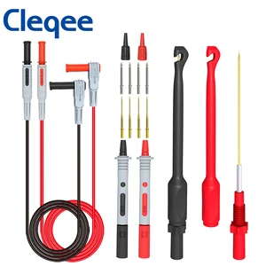 Cleqee набор тестовых проводов для мультиметра с зондами для прокалывания проводов 4 мм, вилка типа банан, крюк для прокола набор зондов для электроники 1000 В20 А