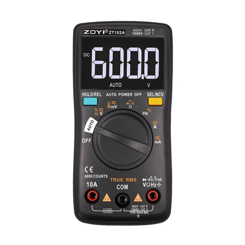 Цифровой портативный мультиметр ZOYI ZT101 ZT102 ZT102A автоматический диапазон 6000