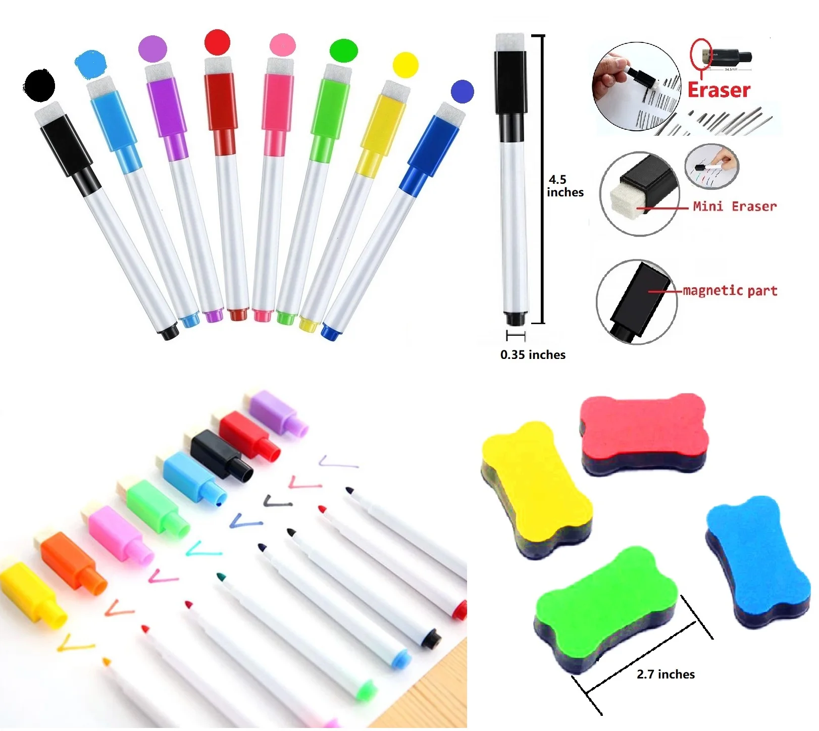 Магнитная белая доска магниты на холодильник сухие салфетки Магнитный маркер