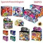 Новинка, французскаяиспанскаяанглийская версия карт Pokemon TCG: Pokemon Booster Box, стили DE 360 шт., коллекционная игра для карт, игрушка для детей