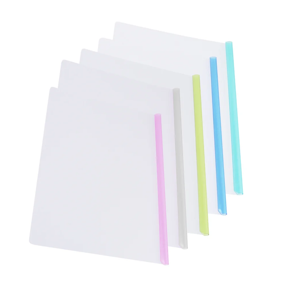 

2 Set of Sliding Bar Clamps File Folders A4 Orgnizer Contract Holder for Home School Office(Mixed Color)