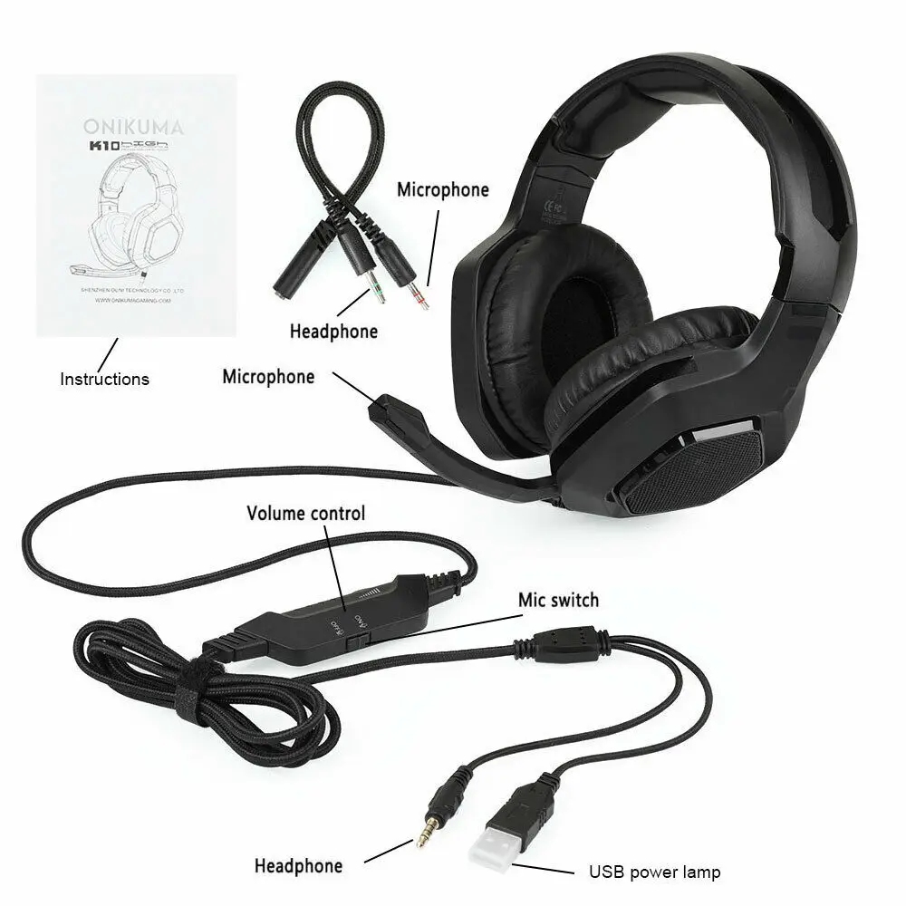 kowkaka K10 Game Headphone Desktop Notebook E-sports Headset Mobile Games Music With micphone Noise Cancelling | Электроника