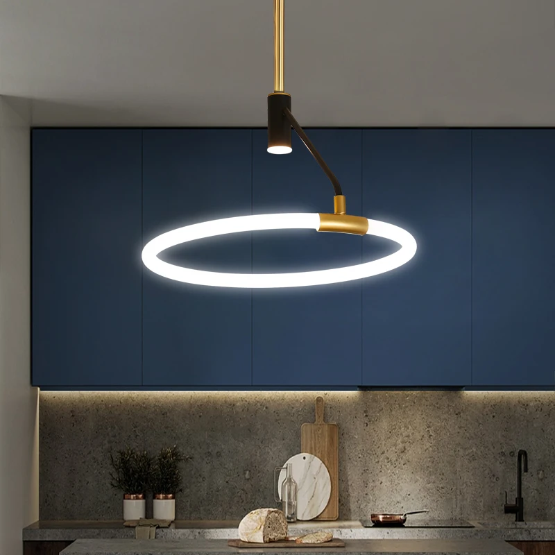 

Luxury Design Modern Pendant Light Circle Lamp Hnaging Bedroom Living Dining Room Fixture Indoor LED Minimalist Luminaire Lamp