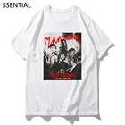 Футболка Maneskin мужская с круглым вырезом, модная повседневная рубашка Дамиано Дэвида, милая хлопковая Футболка в стиле Харадзюку, топы, на лето