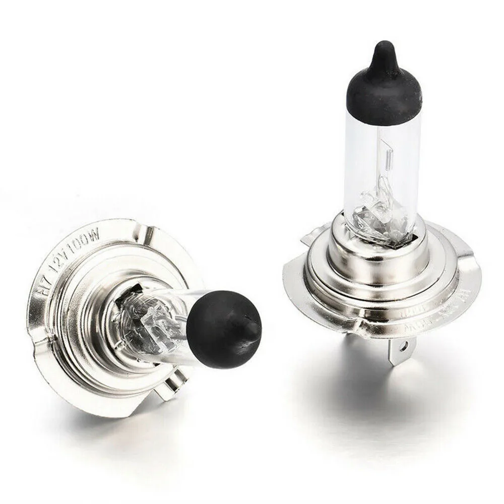 

100W Halogen Bulb 3200-3500K Super Bright H7 DC 12V Headlight Parts Replacement