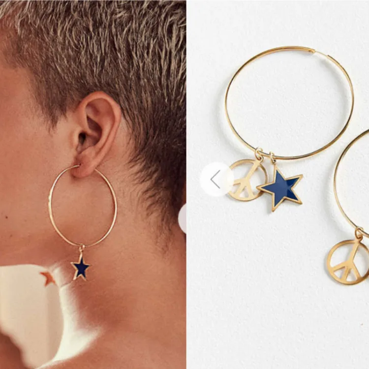 Модные большие серьги-кольца для женщин круглые геометрические серьги золотого