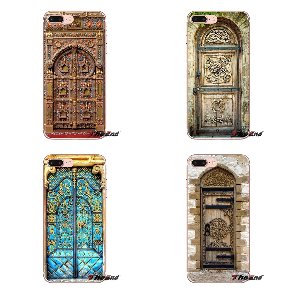 TPU Transparent Shell Cover For Samsung Galaxy S3 S4 S5 Mini S6 S7 Edge S8 S9 S10 Plus Note 3 4 5 8 9 Ethnic Russia doors Design |