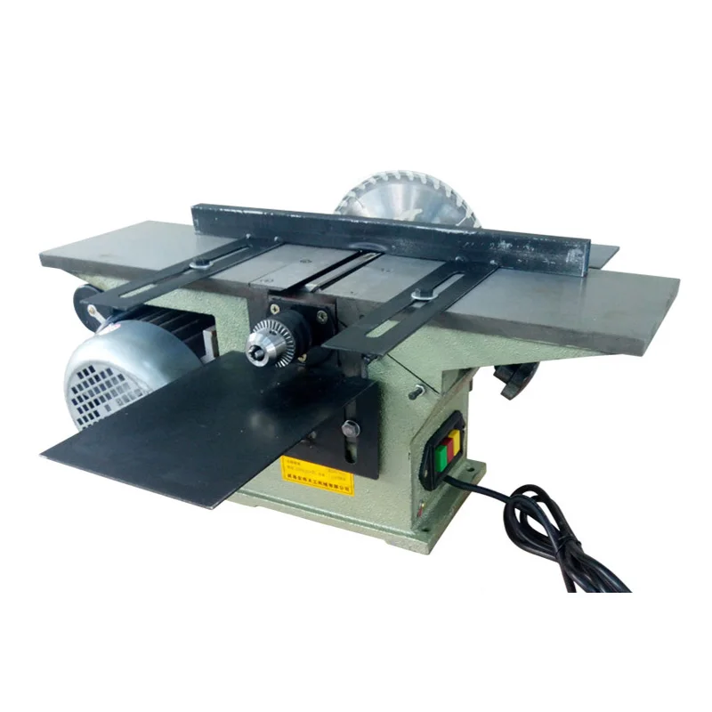

Multifunction Woodworking Planer 220V Desktop Electric High Power Cutting Planing Drilling Three In One Planer Table Saw Tools