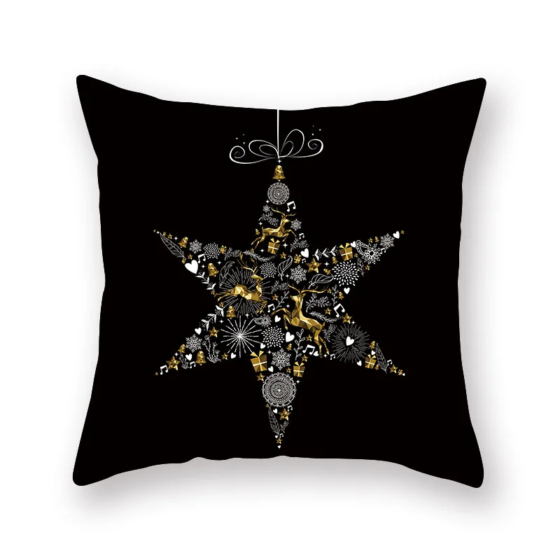 

Merry Christmas Pillow Case Sofa Cushion Covers Xmas Party Decorative Pillowcases Happy New Year Xmas Gifts,9 Pcs