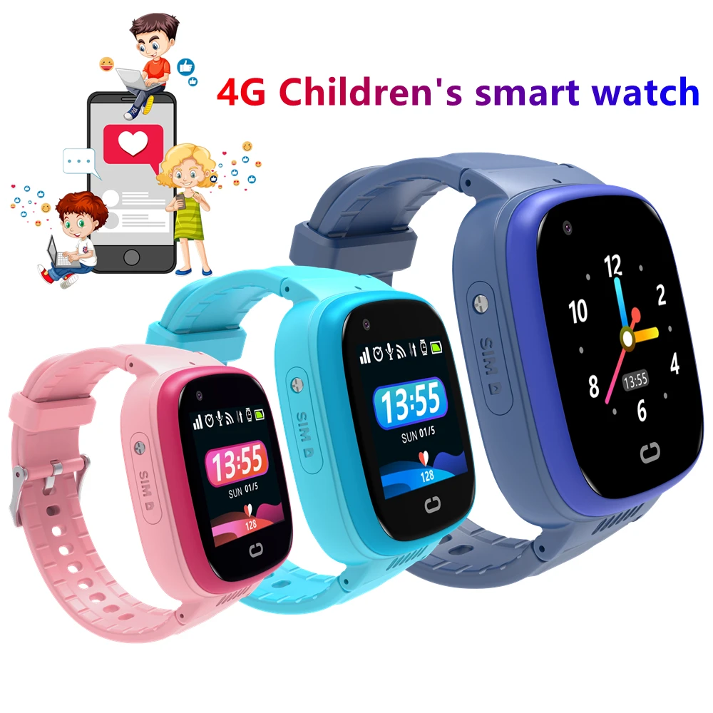 

S08 4G Видеозвонок 800mAh большой Батарея Смарт-часы для детей GPS WI-FI трекер Смарт-часы IP67 Водонепроницаемый перезвонить монитор Часы