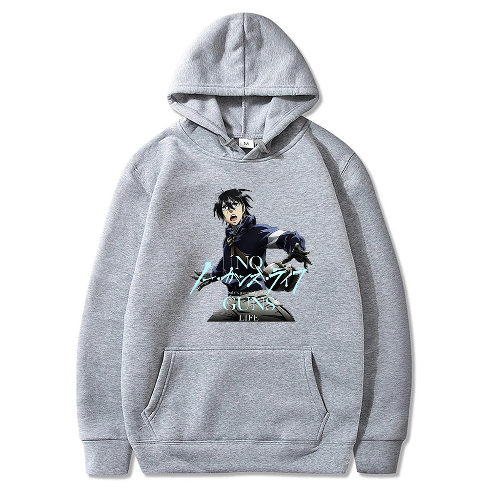 

No Guns Life Anime Hoodie Manga ETSURO Graphic Streetwear Pullover Sweatshirts Vintage Fashion Men Hoodies Winter Unisex Clothes