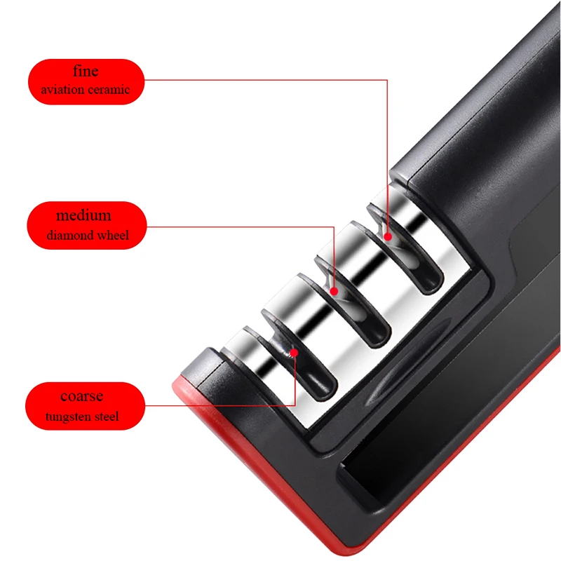 Rayfox 1 шт. 3 ступени профессиональная точилка для ножей кухонный точильный камень