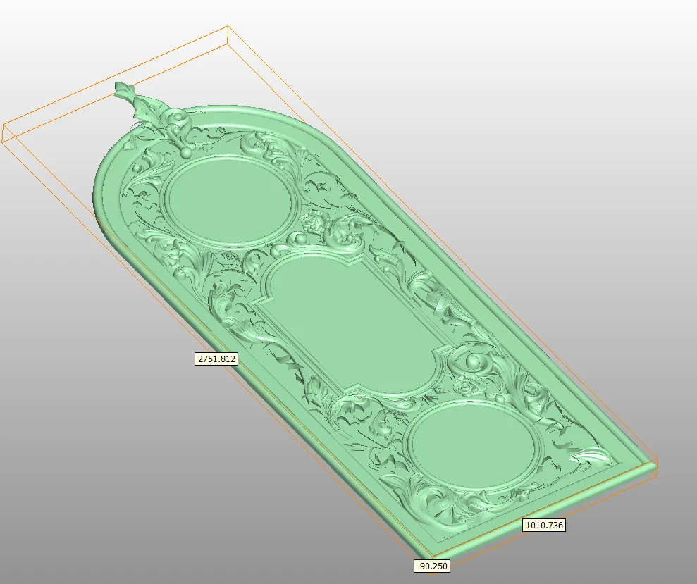 Купольная панель рельефа 3D модель STL формат файла CNC маршрутизатор ArtCAM Aspire Type3