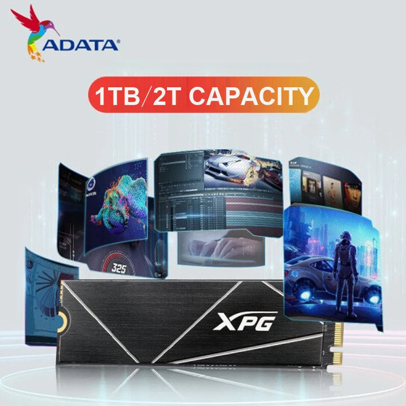 ADATA XPG GAMMIX S70 Blade 1TB 2 ТБ PCIe M.2 SSD Gen4.0x4 2280 внутренний игровой для ноутбука настольного