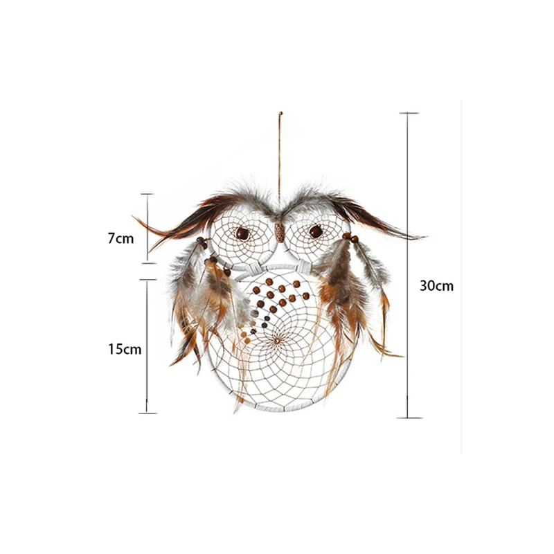 

Owls Dream Catchers Wall Hanging Tapestry Kids Wall Decor Boho Style Bohemian Woven Child Home Bedroom Decor Handicraft Gift