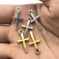 junkang 30pcs charm christian jesus cross ewelry making diy handmade bracelet necklace pendant accessory material