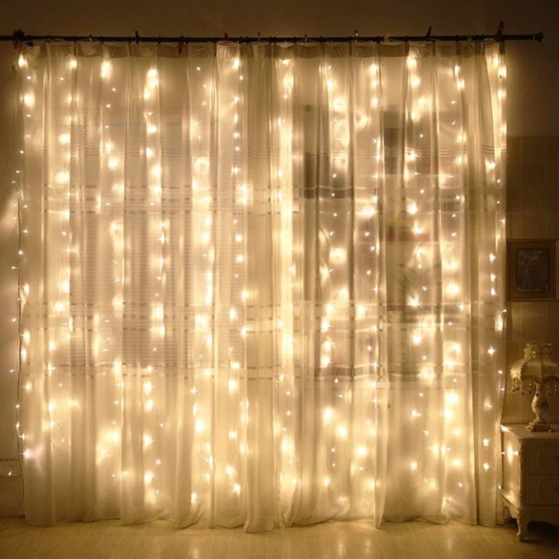 

10M x 2M LED Icicle Garland Curtain Lights Wedding Decoration For Home Room Christmas Fairy Lights Party Holiday Lighting