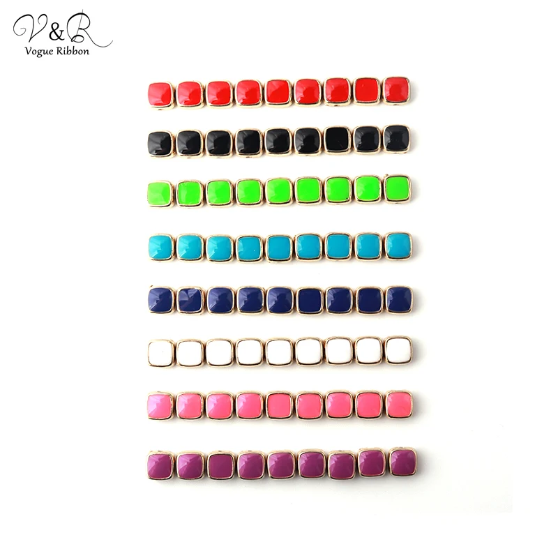 

Модная лента для самостоятельного изготовления ювелирных изделий, красочные квадратные эмалированные бусины, подвески, аксессуары для рук...