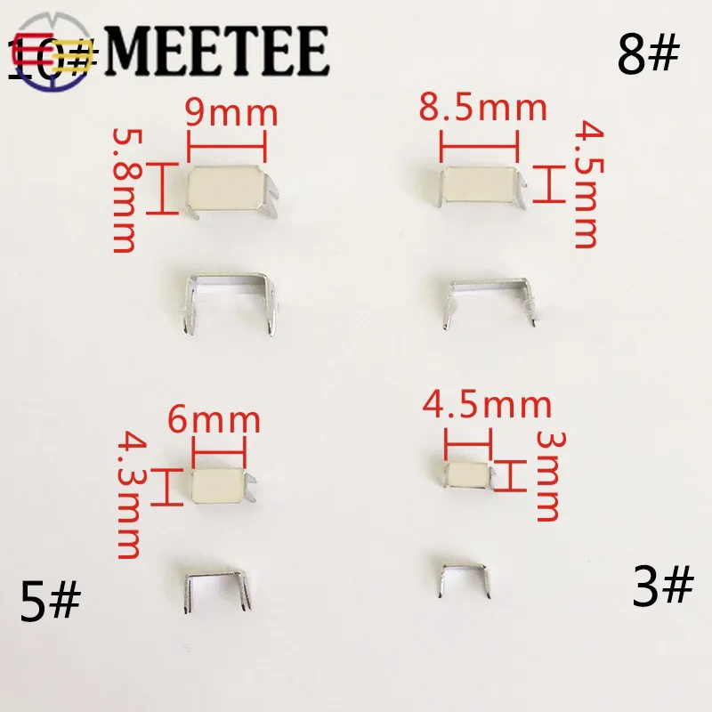 Meetee Нескользящие металлические заглушки на молнии замки для 3 #5 #8 #10 # Zipps набор